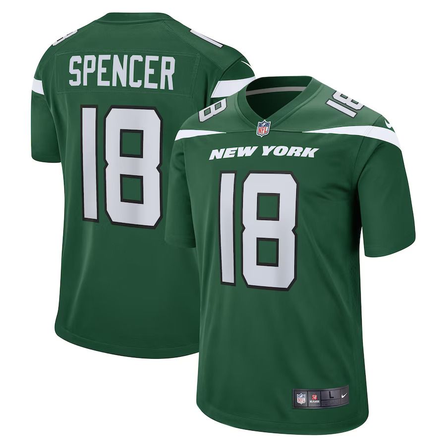 Men New York Jets 18 Diontae Spencer Nike Gotham Green Game Player NFL Jersey